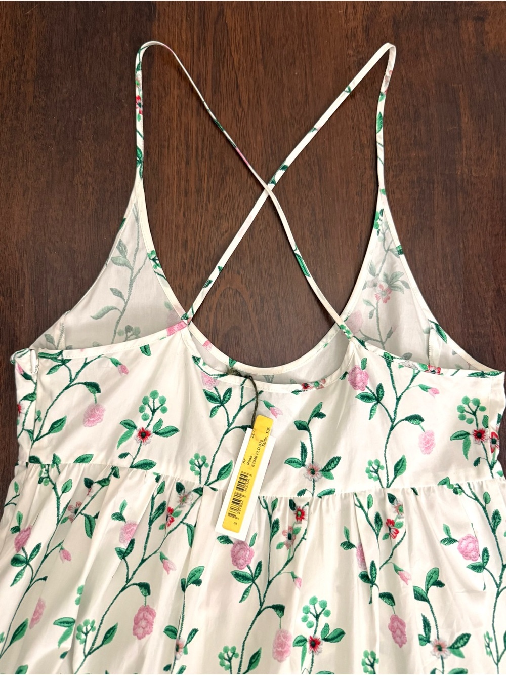NWT Longchamp SS23 Floral Botanical Tiered Maxi Dress in White Floral Sz US 4 - Picture 11 of 17